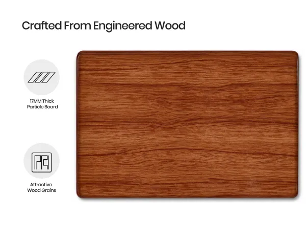 Luna Engineered Wood Study Table With Alexa Wooden Chair